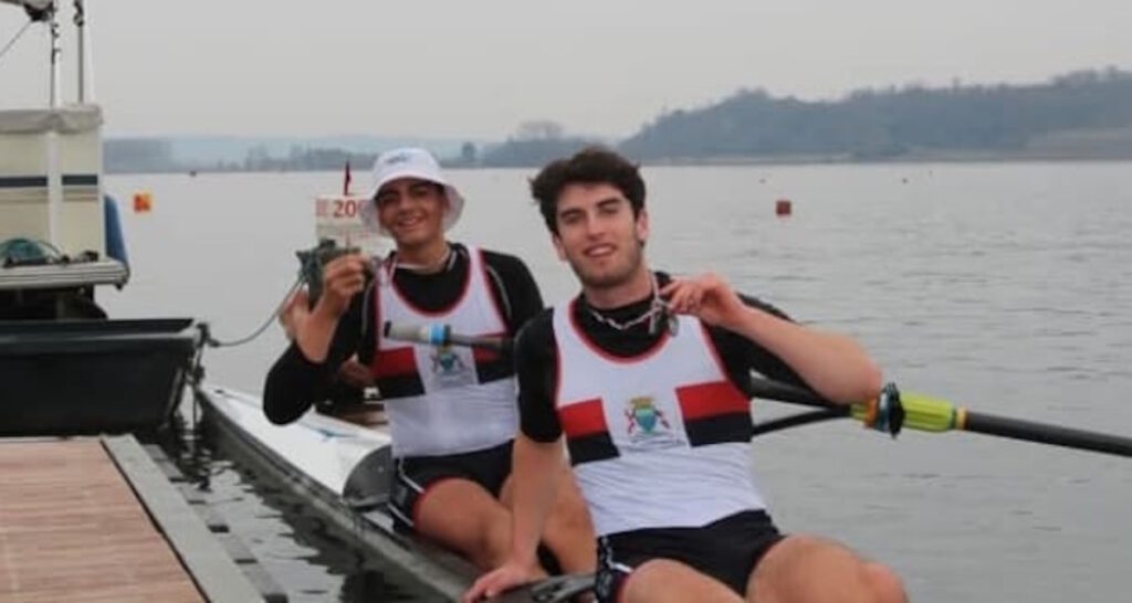CANDIA/RIVAROLO - Andrea Luigi Nuccio e Lorenzo Soncin andranno ai Mondiali 1 Canottaggio due giovani canavesani ai Mondiali 4